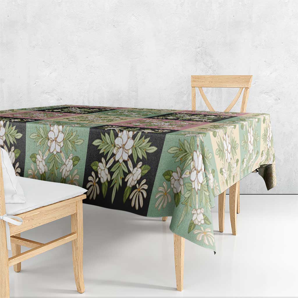 Seamless Pattern Maile and Pikake Lei Tablecloth Squares Maile Leaf - Polynesian Pride