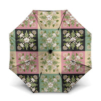 Seamless Pattern Maile and Pikake Lei Umbrella Squares Maile Leaf - Polynesian Pride