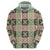 Seamless Pattern Maile and Pikake Lei Zip Hoodie Squares Maile Leaf - Polynesian Pride