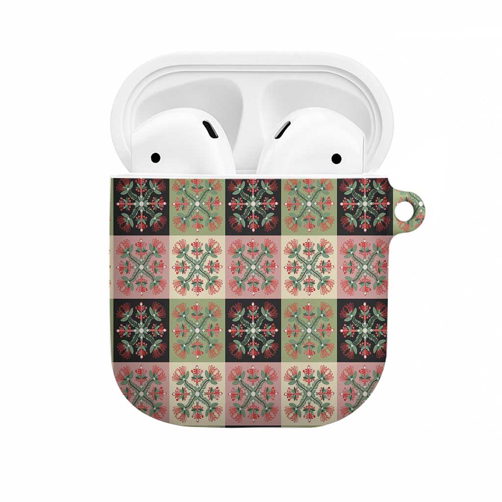 Seamless Pattern Pikake Lei AirPods Case Floral Squares Pikake - Polynesian Pride