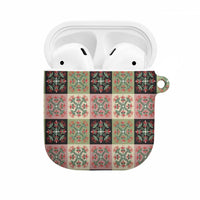 Seamless Pattern Pikake Lei AirPods Case Floral Squares Pikake - Polynesian Pride