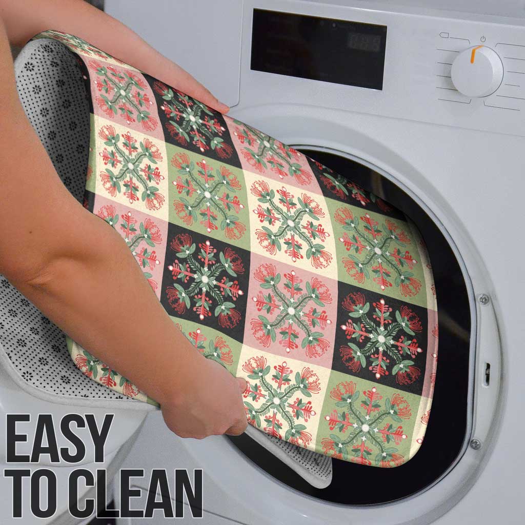 Seamless Pattern Pikake Lei Bathroom Set Floral Squares Pikake - Polynesian Pride