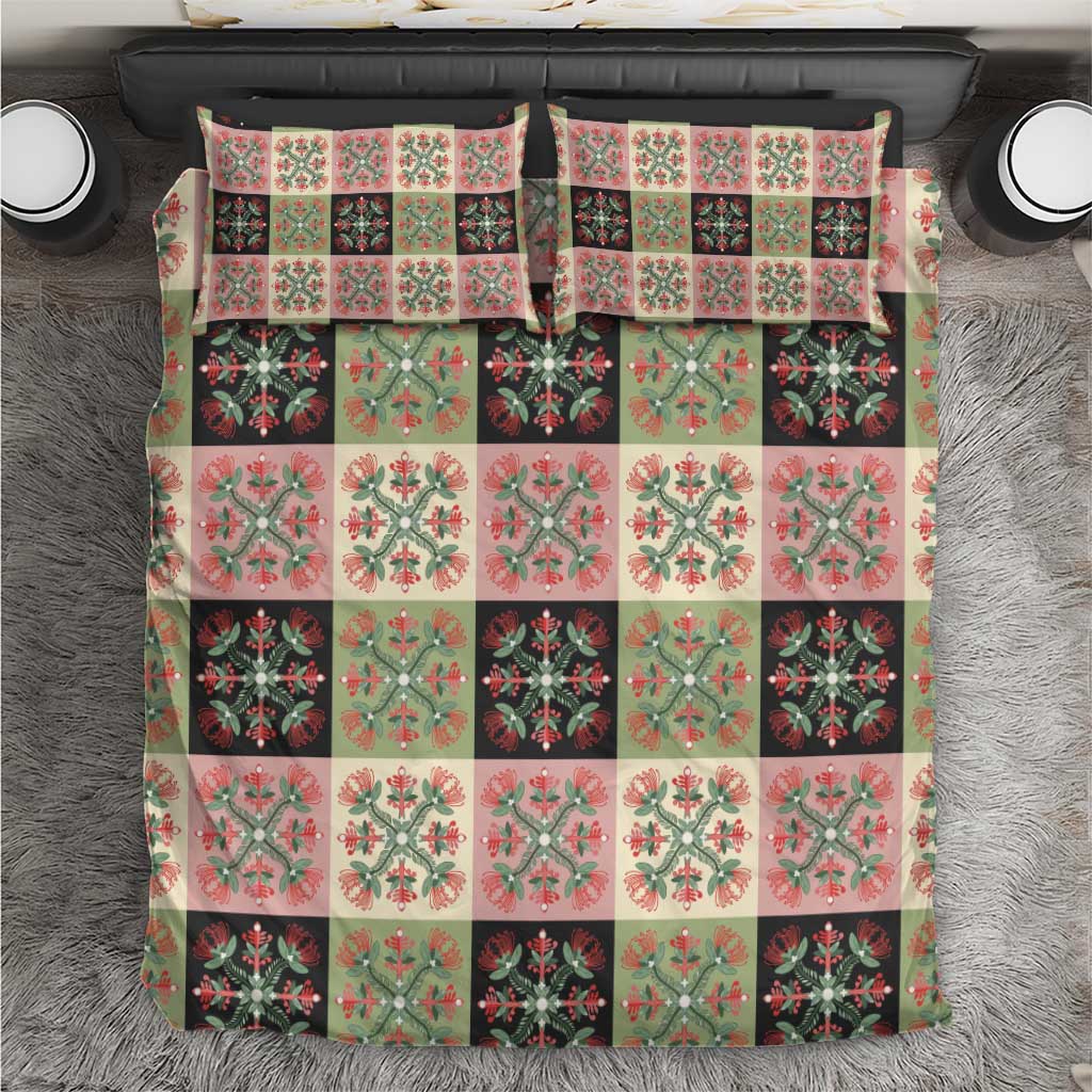 Seamless Pattern Pikake Lei Bedding Set Floral Squares Pikake - Polynesian Pride