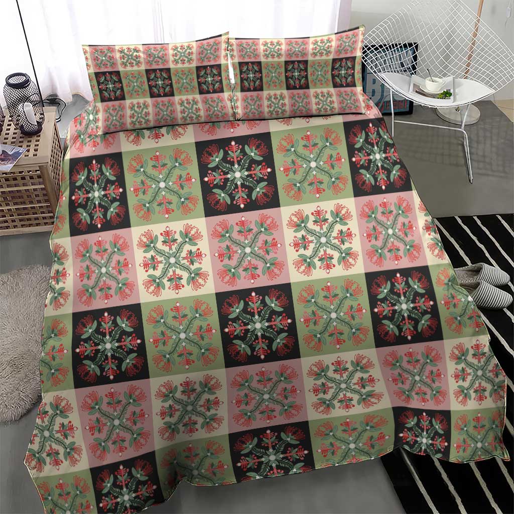 Seamless Pattern Pikake Lei Bedding Set Floral Squares Pikake - Polynesian Pride