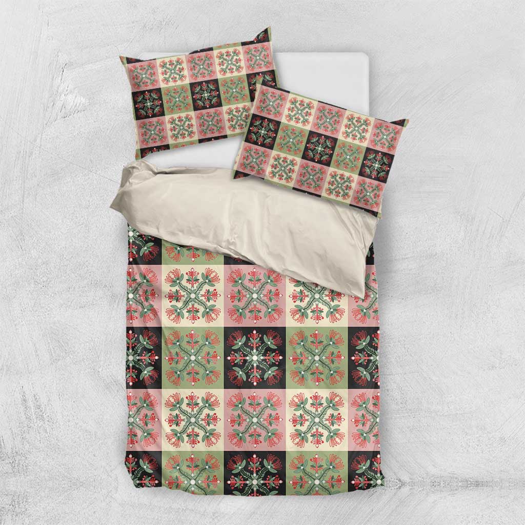 Seamless Pattern Pikake Lei Bedding Set Floral Squares Pikake - Polynesian Pride