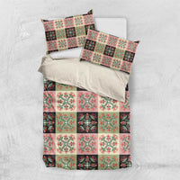 Seamless Pattern Pikake Lei Bedding Set Floral Squares Pikake - Polynesian Pride