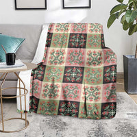 Seamless Pattern Pikake Lei Blanket Floral Squares Pikake - Polynesian Pride