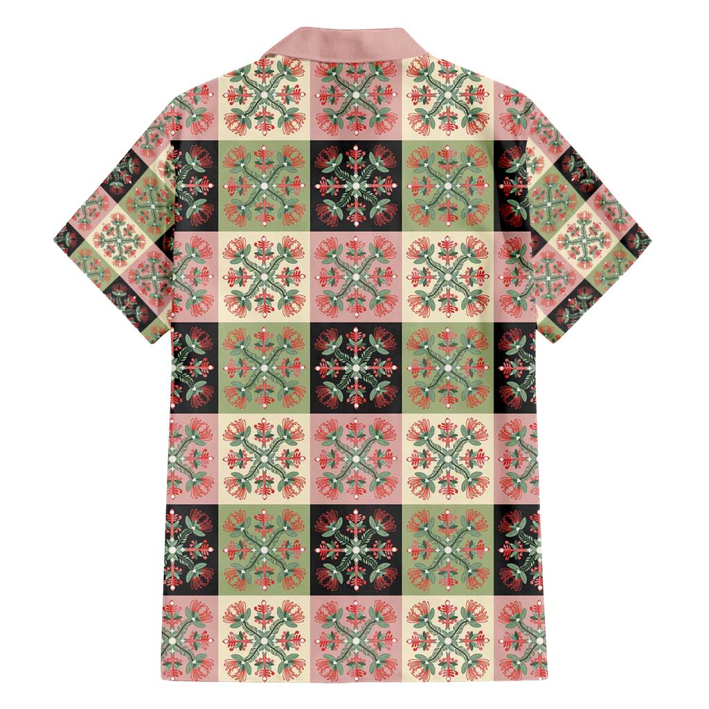 Seamless Pattern Pikake Lei Family Matching Long Sleeve Bodycon Dress and Hawaiian Shirt Floral Squares Pikake LT9 - Polynesian Pride