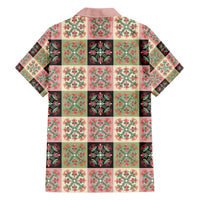 Seamless Pattern Pikake Lei Family Matching Long Sleeve Bodycon Dress and Hawaiian Shirt Floral Squares Pikake LT9 - Polynesian Pride