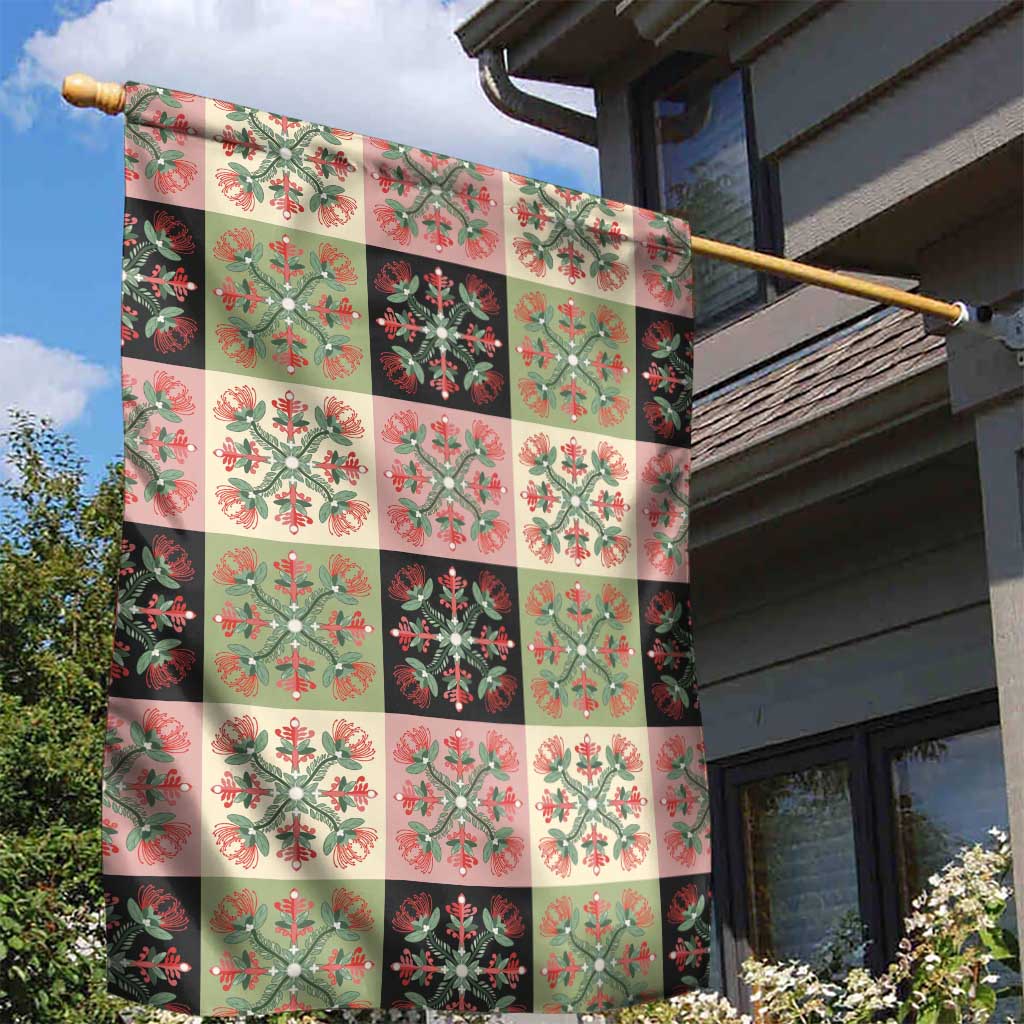 Seamless Pattern Pikake Lei Garden Flag Floral Squares Pikake - Polynesian Pride