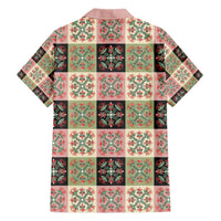 Seamless Pattern Pikake Lei Hawaiian Shirt Floral Squares Pikake - Polynesian Pride