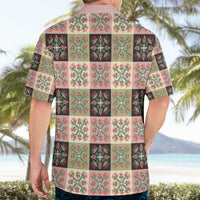 Seamless Pattern Pikake Lei Hawaiian Shirt Floral Squares Pikake - Polynesian Pride