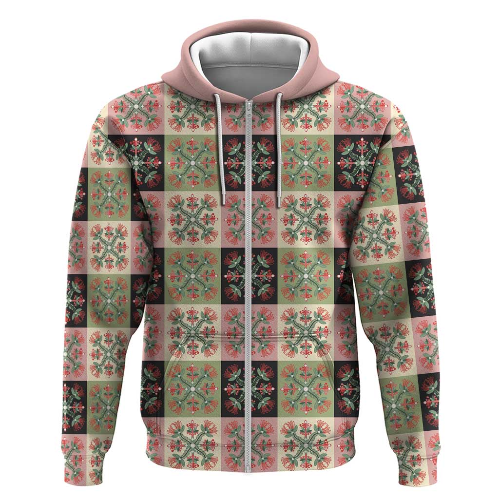 Seamless Pattern Pikake Lei Hoodie Floral Squares Pikake - Polynesian Pride