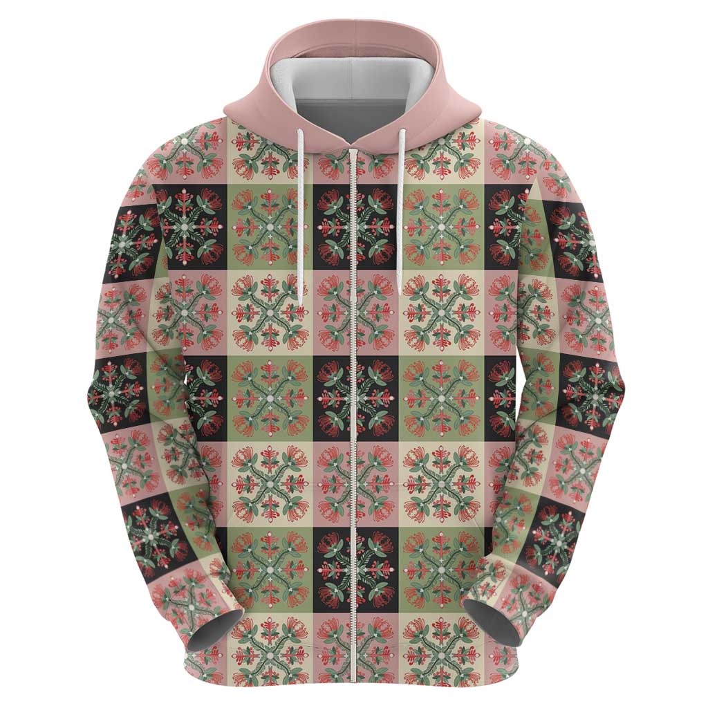Seamless Pattern Pikake Lei Hoodie Floral Squares Pikake - Polynesian Pride