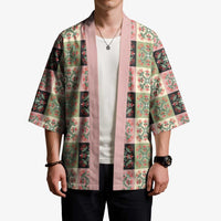 Seamless Pattern Pikake Lei Kimono Floral Squares Pikake - Polynesian Pride