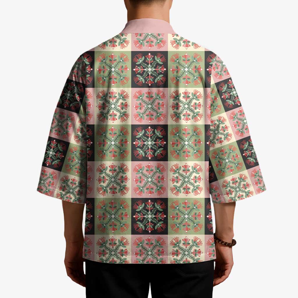 Seamless Pattern Pikake Lei Kimono Floral Squares Pikake - Polynesian Pride