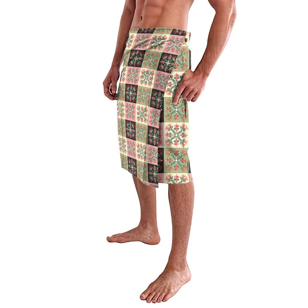 Seamless Pattern Pikake Lei Lavalava Floral Squares Pikake - Polynesian Pride