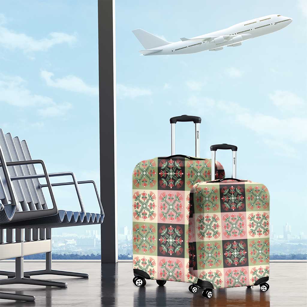 Seamless Pattern Pikake Lei Luggage Cover Floral Squares Pikake - Polynesian Pride
