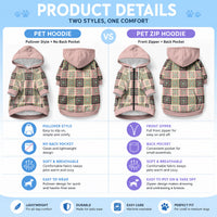 Seamless Pattern Pikake Lei Pet Hoodie Floral Squares Pikake LT9 - Polynesian Pride