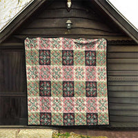 Seamless Pattern Pikake Lei Quilt Floral Squares Pikake - Polynesian Pride