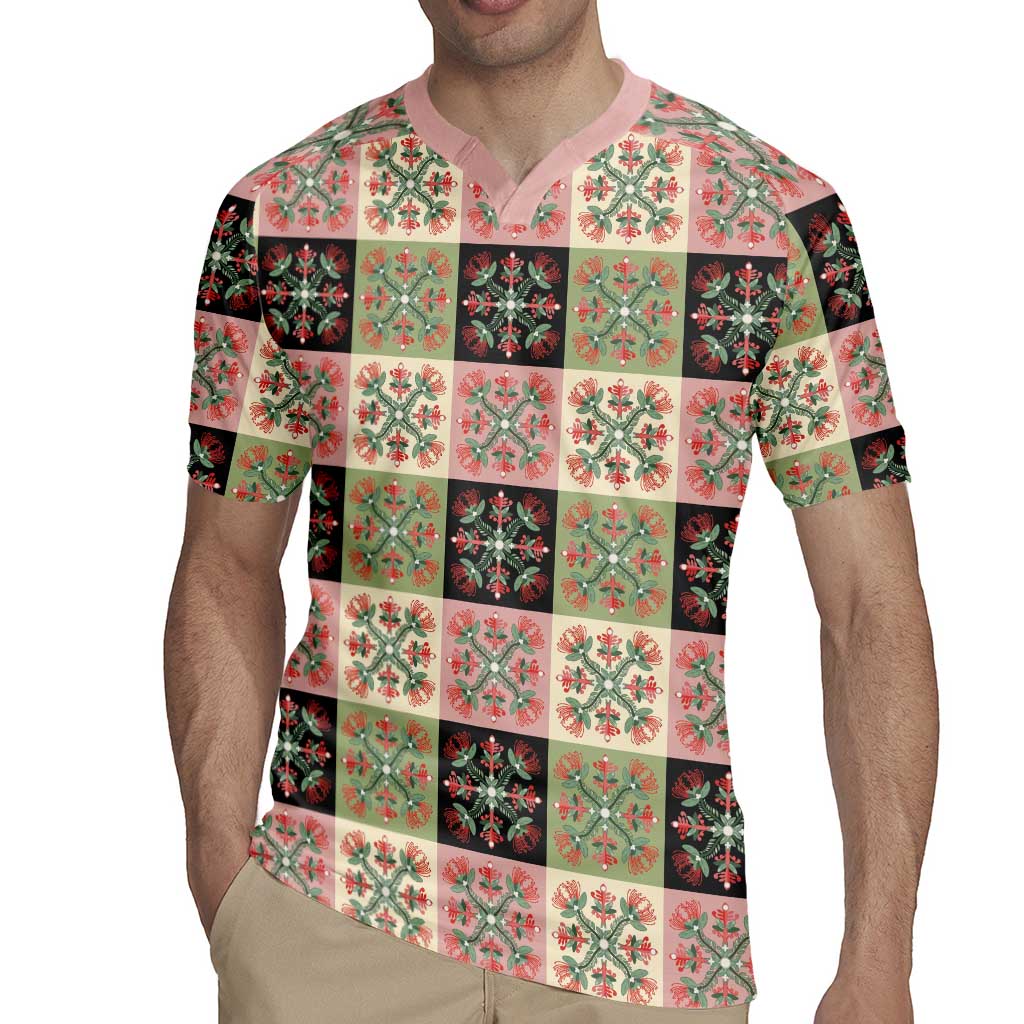 Seamless Pattern Pikake Lei Rugby Jersey Floral Squares Pikake - Polynesian Pride