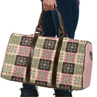 Seamless Pattern Pikake Lei Travel Bag Floral Squares Pikake - Polynesian Pride