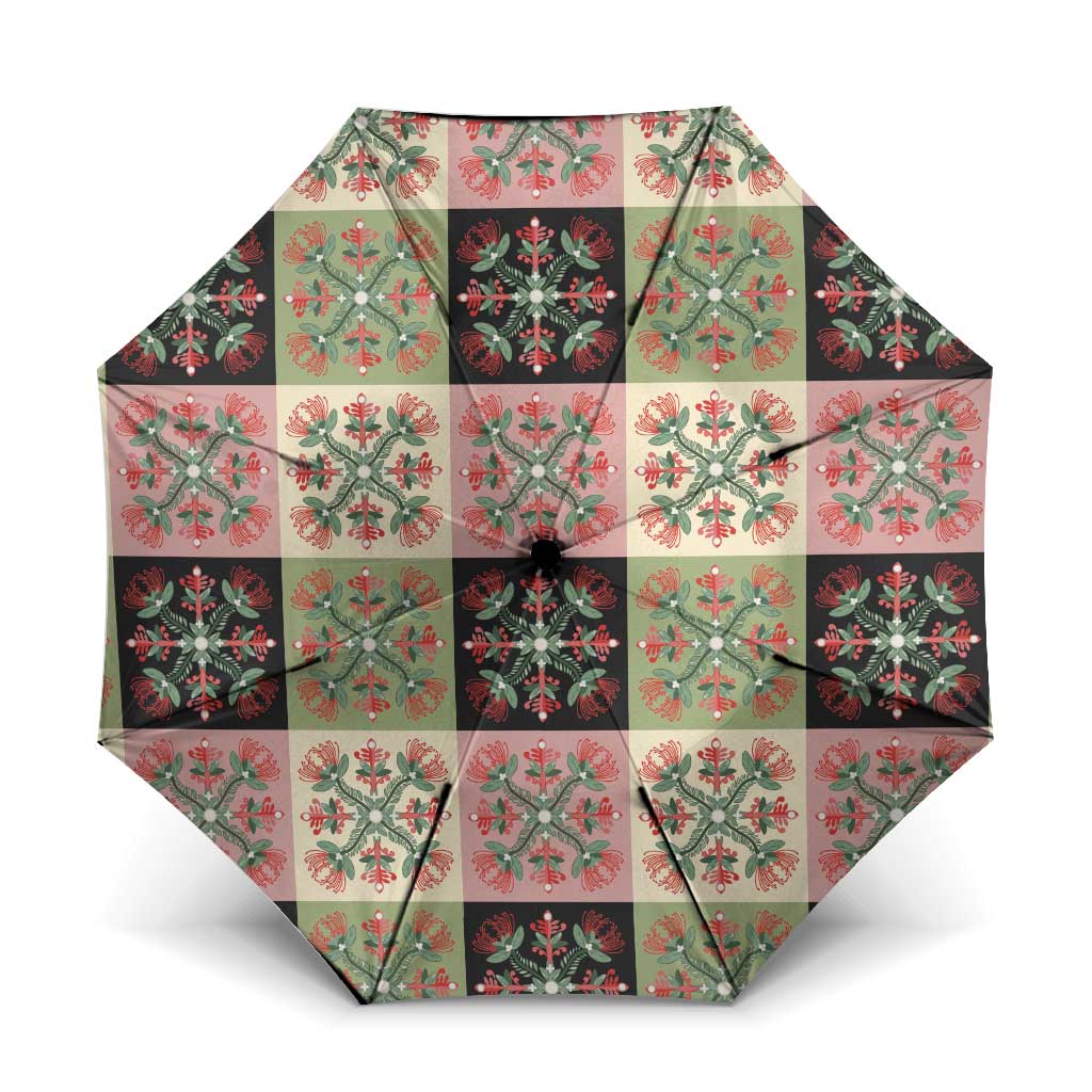 Seamless Pattern Pikake Lei Umbrella Floral Squares Pikake - Polynesian Pride