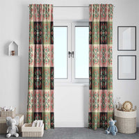 Seamless Pattern Pikake Lei Window Curtain Floral Squares Pikake - Polynesian Pride