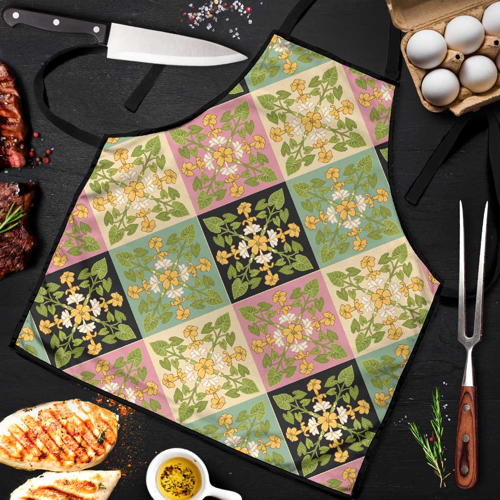 Seamless Pattern Puakenikeni and Kalo Apron - Polynesian Pride