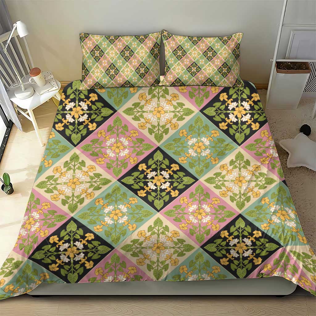 Seamless Pattern Puakenikeni and Kalo Bedding Set - Polynesian Pride