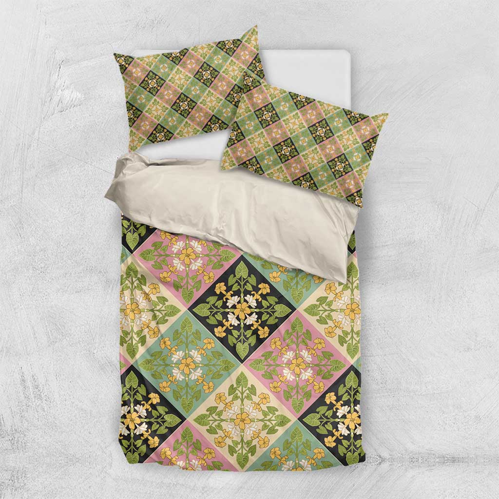Seamless Pattern Puakenikeni and Kalo Bedding Set - Polynesian Pride
