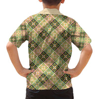 Seamless Pattern Puakenikeni and Kalo Family Matching Puletasi and Hawaiian Shirt - Polynesian Pride