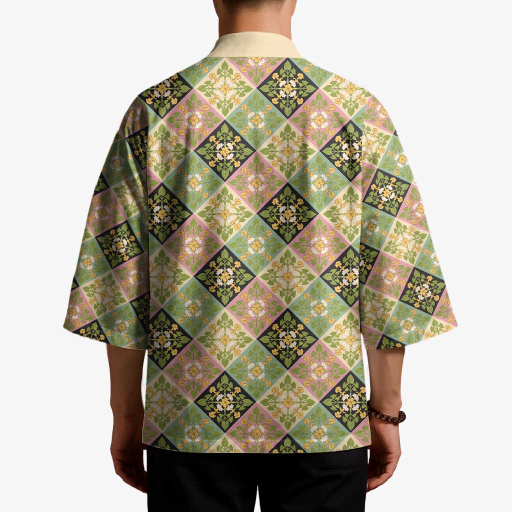 Seamless Pattern Puakenikeni and Kalo Kimono - Polynesian Pride