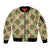 Seamless Pattern Puakenikeni and Kalo Sleeve Zip Bomber Jacket - Polynesian Pride
