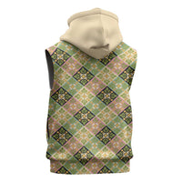 Seamless Pattern Puakenikeni and Kalo Sleeveless Hoodie - Polynesian Pride