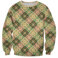 Seamless Pattern Puakenikeni and Kalo Sweatshirt - Polynesian Pride