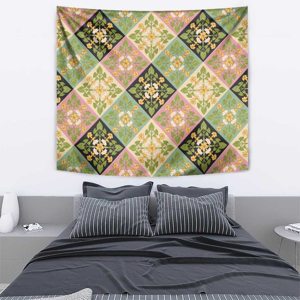 Seamless Pattern Puakenikeni and Kalo Tapestry - Polynesian Pride