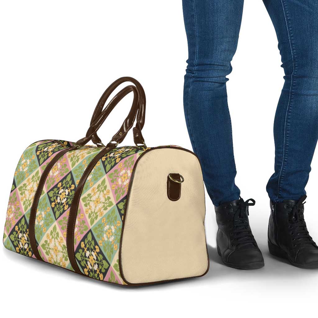 Seamless Pattern Puakenikeni and Kalo Travel Bag - Polynesian Pride