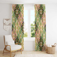 Seamless Pattern Puakenikeni and Kalo Window Curtain - Polynesian Pride