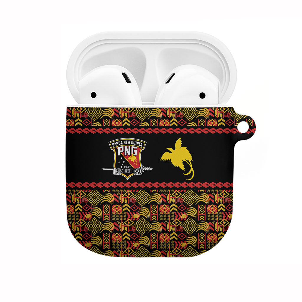 Papua New Guinea Kumuls AirPods Case Bird of Paradise Black Version LT9 Black - Polynesian Pride