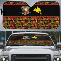 Papua New Guinea Kumuls Auto Sun Shade Bird of Paradise Black Version LT9 Black - Polynesian Pride