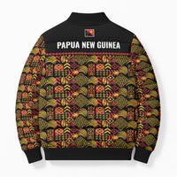 Papua New Guinea Kumuls Bomber Puffer Jacket Bird of Paradise Black Version LT9 - Polynesian Pride