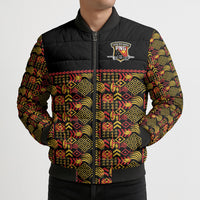 Papua New Guinea Kumuls Bomber Puffer Jacket Bird of Paradise Black Version LT9 - Polynesian Pride
