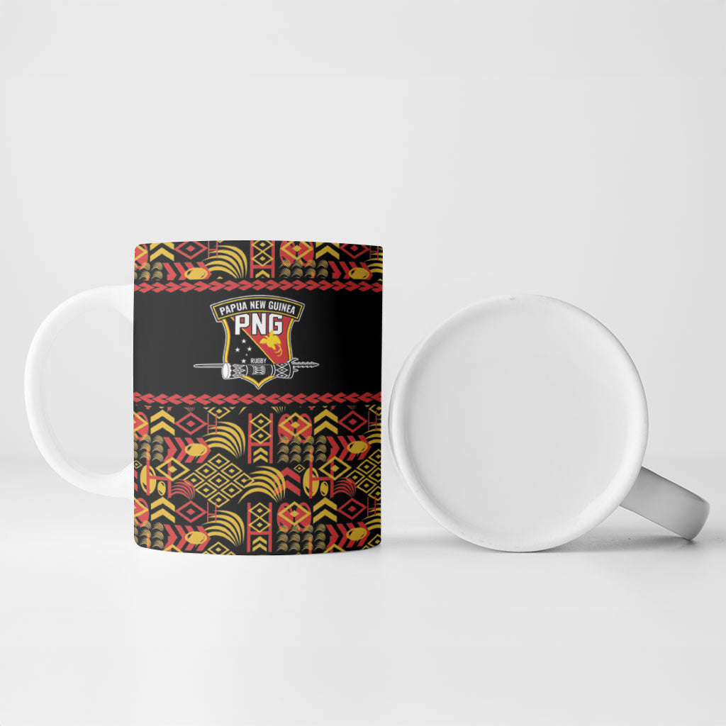 Papua New Guinea Kumuls Ceramic Mug Bird of Paradise Black Version LT9 - Polynesian Pride