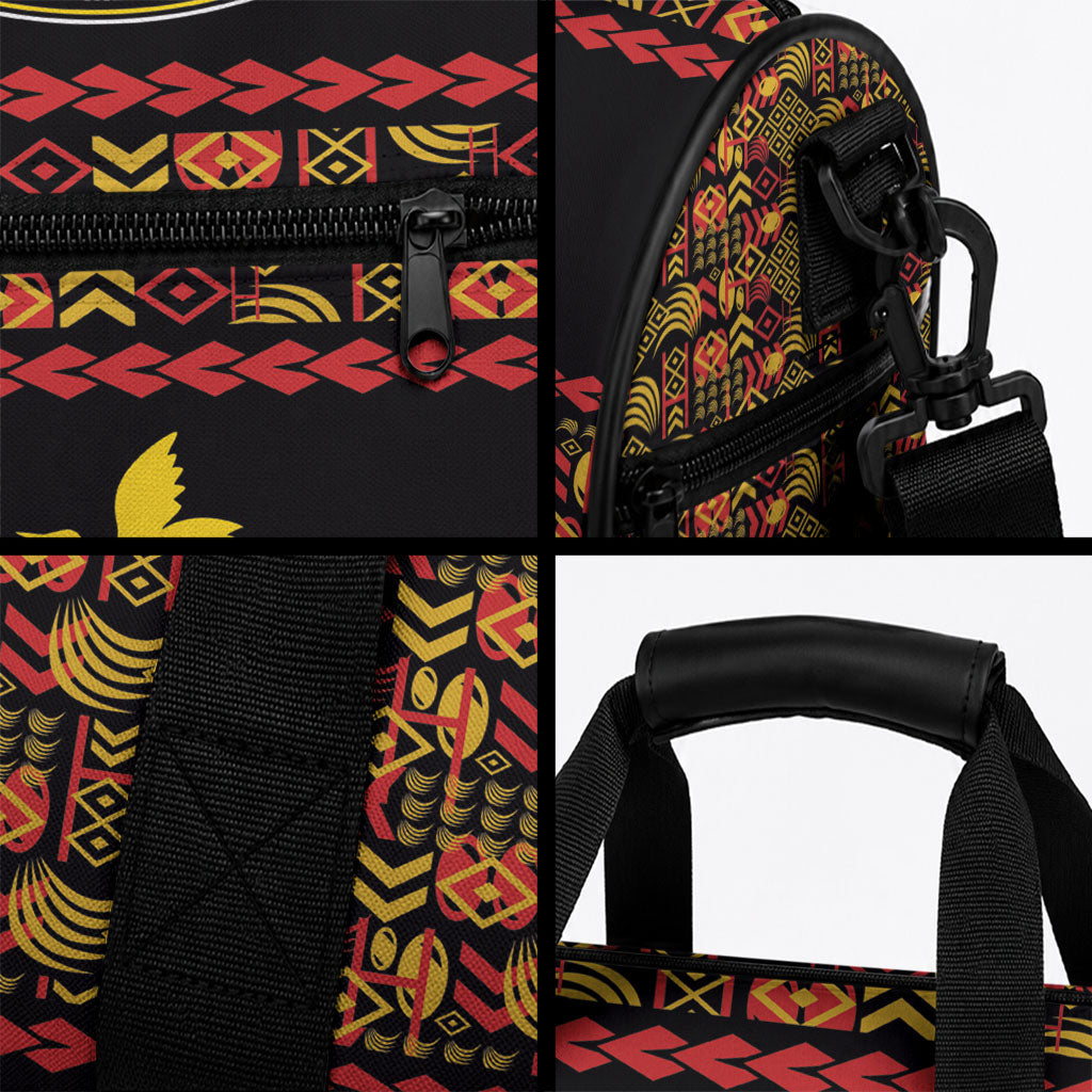 Papua New Guinea Kumuls Duffle Bag Bird of Paradise Black Version LT9 - Polynesian Pride