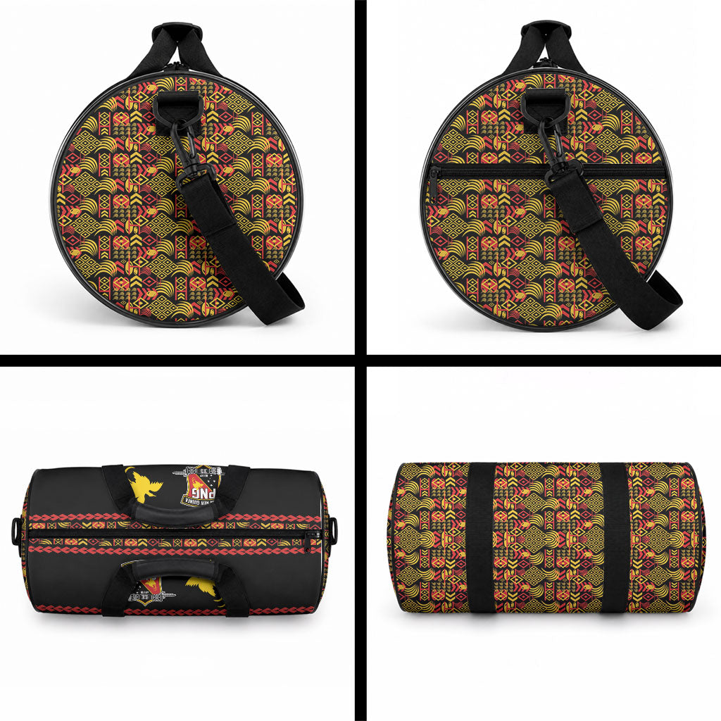 Papua New Guinea Kumuls Duffle Bag Bird of Paradise Black Version LT9 - Polynesian Pride