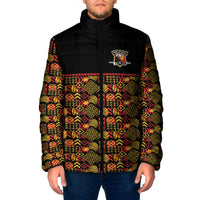 Papua New Guinea Kumuls Padded Jacket Bird of Paradise Black Version LT9 Men Black - Polynesian Pride