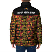 Papua New Guinea Kumuls Padded Jacket Bird of Paradise Black Version LT9 - Polynesian Pride