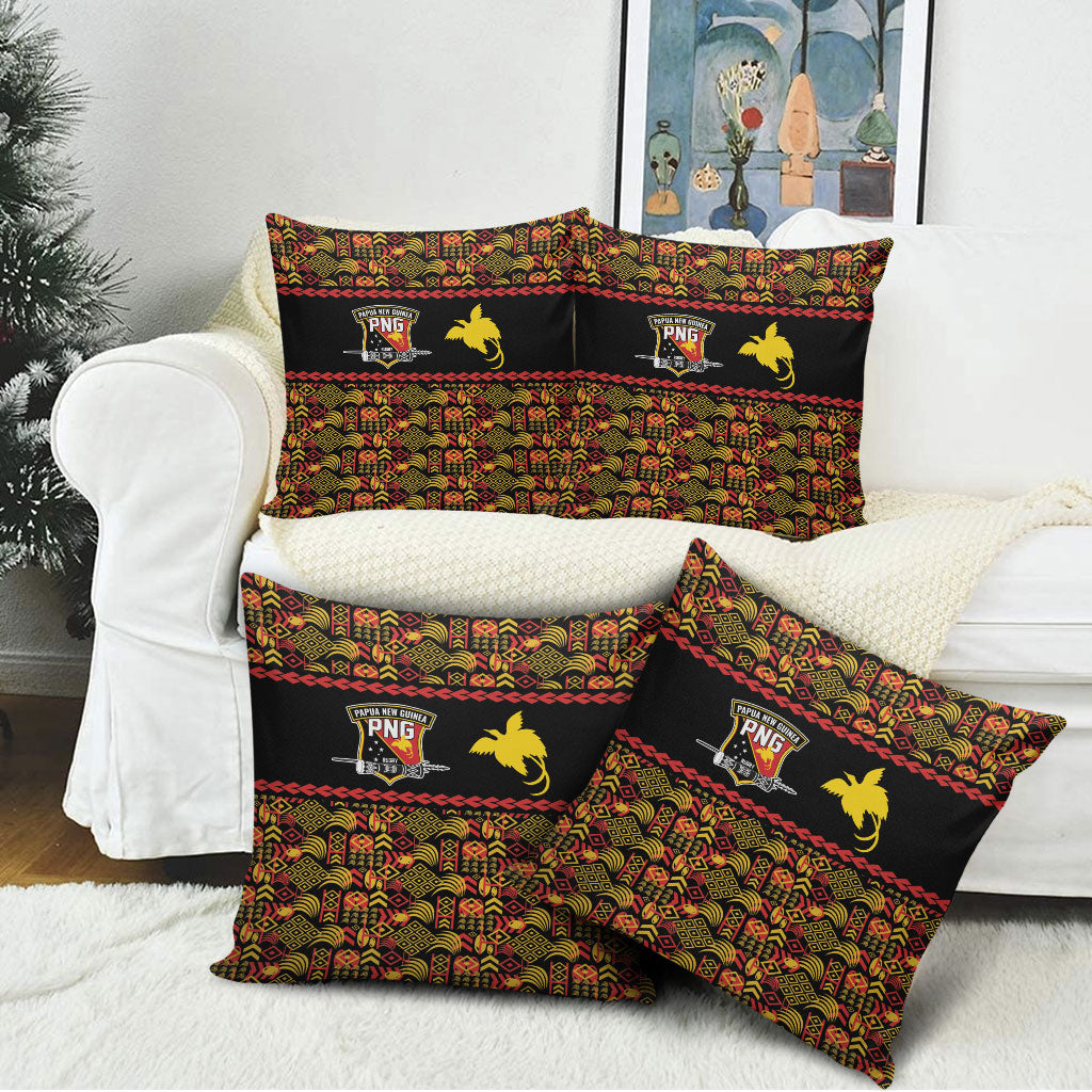 Papua New Guinea Kumuls Pillow Cover Bird of Paradise Black Version LT9 - Polynesian Pride
