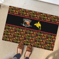 Papua New Guinea Kumuls Rubber Doormat Bird of Paradise Black Version LT9 - Polynesian Pride